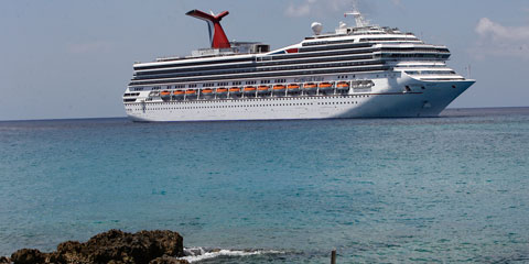 Carnival cruise ship in George Town Cayman Islands