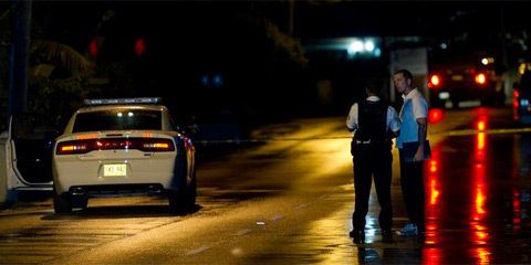 Police confer at Crewe Rd shooting