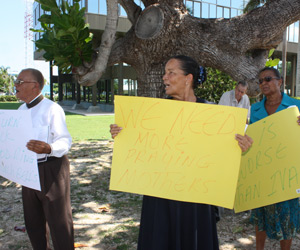 Cayman Islands crime demonstrators