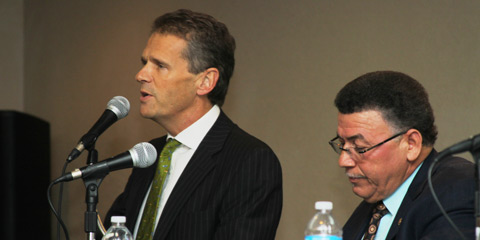 Gov Duncan Taylor and Premier McKeeva Bush Cayman
