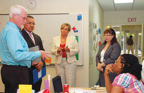 Anglin visits schools