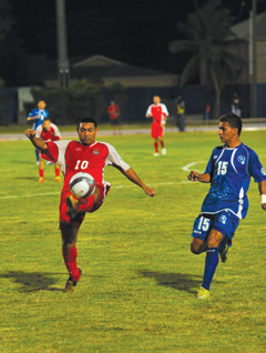 Cayman Football action