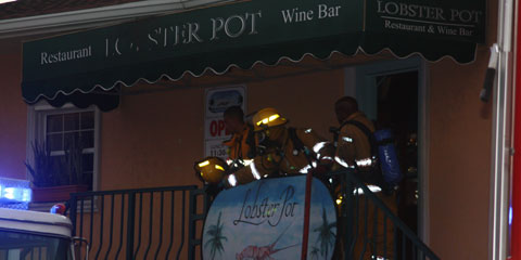 lobster pot fire smoke cayman