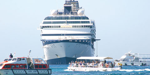 Cruise ship in harbour